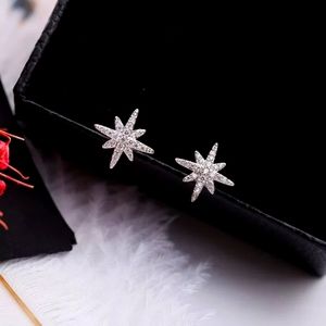 New Silver Star Diamond Earrings